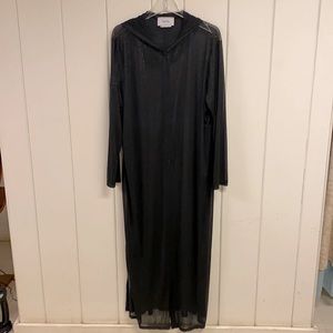 Black hooded cover up
